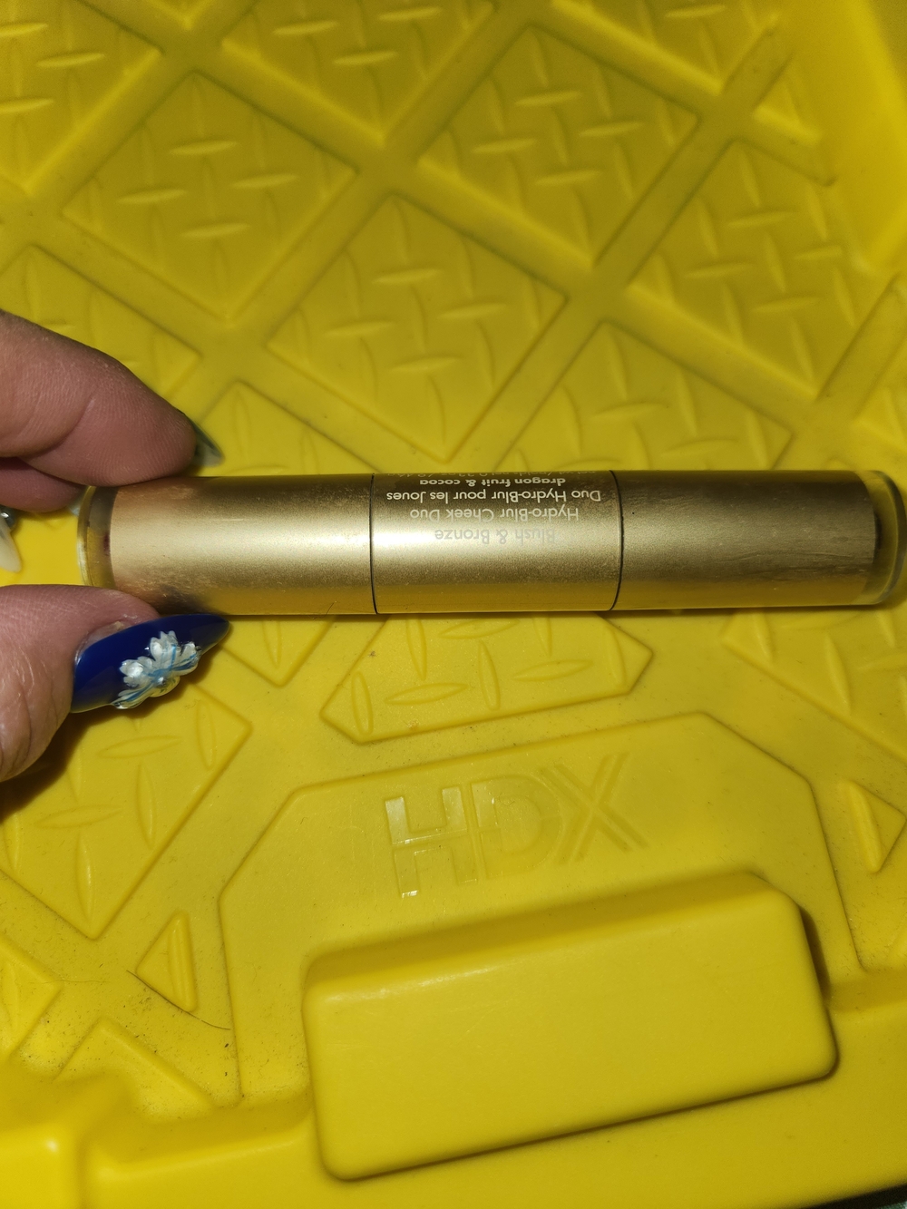 Gold Dual-Ended Hydrating Lipstick Stick - Gold Double Sided Lipstick And Cheeks
